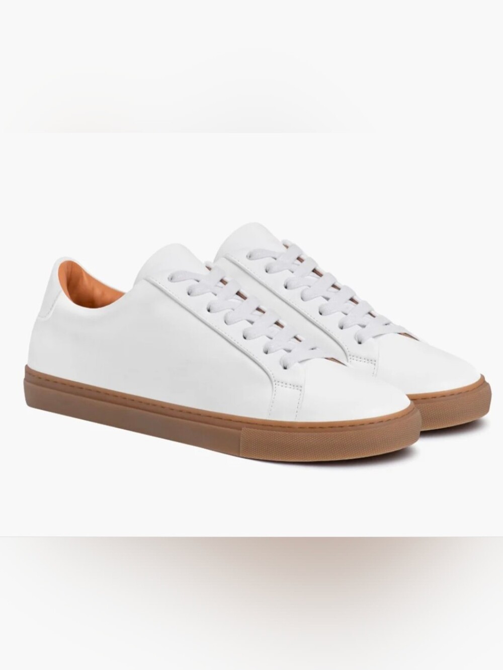 Thursday Boot Company Men's White Luxe Nappa Leather Laceup Sneakers